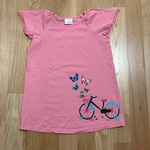 BRAND NEW Hanna Anderson Girls Size 12 T-shirt With Bike And Flowers